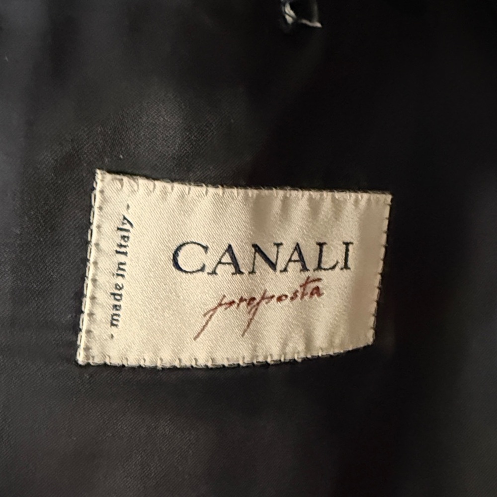 Canali Dark Blue Three-Button Single-Breasted Sui… - image 5